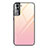 Carcasa Bumper Funda Silicona Espejo Gradiente Arco iris para Samsung Galaxy S22 Plus 5G Rosa