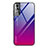 Carcasa Bumper Funda Silicona Espejo Gradiente Arco iris para Samsung Galaxy S22 Plus 5G Rosa Roja