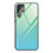 Carcasa Bumper Funda Silicona Espejo Gradiente Arco iris para Samsung Galaxy S22 Ultra 5G Menta Verde