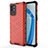 Carcasa Bumper Funda Silicona Transparente 360 Grados AM1 para OnePlus 9R 5G Rojo