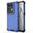 Carcasa Bumper Funda Silicona Transparente 360 Grados AM1 para Oppo Reno9 Pro+ Plus 5G Azul