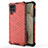 Carcasa Bumper Funda Silicona Transparente 360 Grados AM1 para Samsung Galaxy A12 Rojo