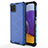 Carcasa Bumper Funda Silicona Transparente 360 Grados AM1 para Samsung Galaxy A22 5G Azul