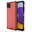 Carcasa Bumper Funda Silicona Transparente 360 Grados AM1 para Samsung Galaxy A22 5G Rojo
