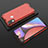 Carcasa Bumper Funda Silicona Transparente 360 Grados AM1 para Samsung Galaxy M01s Rojo