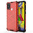 Carcasa Bumper Funda Silicona Transparente 360 Grados AM1 para Samsung Galaxy M31 Prime Edition Rojo