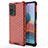 Carcasa Bumper Funda Silicona Transparente 360 Grados AM1 para Xiaomi Redmi Note 10 Pro Max Rojo
