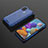 Carcasa Bumper Funda Silicona Transparente 360 Grados AM2 para Samsung Galaxy A21s Azul