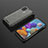 Carcasa Bumper Funda Silicona Transparente 360 Grados AM2 para Samsung Galaxy A21s Negro