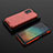 Carcasa Bumper Funda Silicona Transparente 360 Grados AM2 para Samsung Galaxy F52 5G Rojo