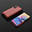 Carcasa Bumper Funda Silicona Transparente 360 Grados AM2 para Xiaomi Redmi Note 10 5G Rojo