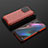 Carcasa Bumper Funda Silicona Transparente 360 Grados AM3 para Oppo Find X3 Pro 5G Rojo