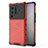 Carcasa Bumper Funda Silicona Transparente 360 Grados AM3 para Vivo X80 Pro 5G Rojo