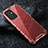 Carcasa Bumper Funda Silicona Transparente 360 Grados AM4 para OnePlus 9 5G Rojo