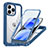 Carcasa Bumper Funda Silicona Transparente 360 Grados con Mag-Safe Magnetic AC1 para Apple iPhone 14 Pro Max Azul