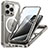 Carcasa Bumper Funda Silicona Transparente 360 Grados con Mag-Safe Magnetic T01 para Apple iPhone 15 Pro Gris