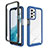 Carcasa Bumper Funda Silicona Transparente 360 Grados JX1 para Samsung Galaxy A23 5G Azul y Negro