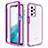 Carcasa Bumper Funda Silicona Transparente 360 Grados JX2 para Samsung Galaxy A23 4G Morado