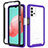 Carcasa Bumper Funda Silicona Transparente 360 Grados JX2 para Samsung Galaxy A32 4G Morado