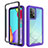 Carcasa Bumper Funda Silicona Transparente 360 Grados JX2 para Samsung Galaxy A52 4G Morado