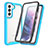 Carcasa Bumper Funda Silicona Transparente 360 Grados M01 para Samsung Galaxy S21 5G Azul Cielo