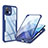 Carcasa Bumper Funda Silicona Transparente 360 Grados M01 para Xiaomi Mi 11 5G Azul