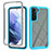 Carcasa Bumper Funda Silicona Transparente 360 Grados M02 para Samsung Galaxy S21 5G Azul Cielo