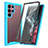 Carcasa Bumper Funda Silicona Transparente 360 Grados M03 para Samsung Galaxy S22 Ultra 5G Azul Cielo