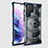 Carcasa Bumper Funda Silicona Transparente 360 Grados M05 para Samsung Galaxy S21 Ultra 5G Azul