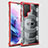 Carcasa Bumper Funda Silicona Transparente 360 Grados M05 para Samsung Galaxy S21 Ultra 5G Rojo