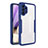 Carcasa Bumper Funda Silicona Transparente 360 Grados MJ1 para Samsung Galaxy A32 4G Azul