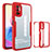 Carcasa Bumper Funda Silicona Transparente 360 Grados MJ1 para Xiaomi Redmi Note 10 5G Rojo