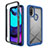 Carcasa Bumper Funda Silicona Transparente 360 Grados para Motorola Moto E30 Azul