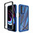 Carcasa Bumper Funda Silicona Transparente 360 Grados para Motorola Moto Edge (2021) 5G Azul