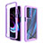 Carcasa Bumper Funda Silicona Transparente 360 Grados para Motorola Moto Edge (2021) 5G Morado