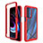 Carcasa Bumper Funda Silicona Transparente 360 Grados para Motorola Moto Edge (2021) 5G Rojo