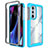 Carcasa Bumper Funda Silicona Transparente 360 Grados para Motorola Moto Edge 30 Pro 5G Cian