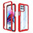 Carcasa Bumper Funda Silicona Transparente 360 Grados para Motorola Moto Edge S 5G Rojo