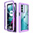 Carcasa Bumper Funda Silicona Transparente 360 Grados para Motorola Moto Edge S30 5G Morado