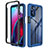 Carcasa Bumper Funda Silicona Transparente 360 Grados para Motorola Moto G Stylus (2022) 5G Azul