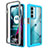 Carcasa Bumper Funda Silicona Transparente 360 Grados para Motorola Moto G200 5G Cian