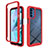 Carcasa Bumper Funda Silicona Transparente 360 Grados para Motorola Moto G31 Rojo