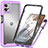 Carcasa Bumper Funda Silicona Transparente 360 Grados para Motorola Moto G32 Morado