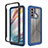 Carcasa Bumper Funda Silicona Transparente 360 Grados para Motorola Moto G40 Fusion Azul