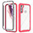 Carcasa Bumper Funda Silicona Transparente 360 Grados para Motorola Moto One Fusion Plus Rosa Roja