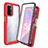 Carcasa Bumper Funda Silicona Transparente 360 Grados para Oppo A54 4G Rojo