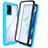 Carcasa Bumper Funda Silicona Transparente 360 Grados para Oppo A74 4G Azul Cielo