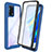 Carcasa Bumper Funda Silicona Transparente 360 Grados para Oppo A95 4G Azul