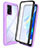 Carcasa Bumper Funda Silicona Transparente 360 Grados para Oppo F19s Purpura Claro