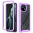 Carcasa Bumper Funda Silicona Transparente 360 Grados para Xiaomi Mi 11 Lite 4G Morado